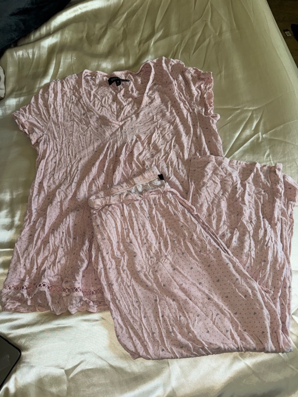 Ellen Tracy Light Pink Short-Sleeve Pajama Set